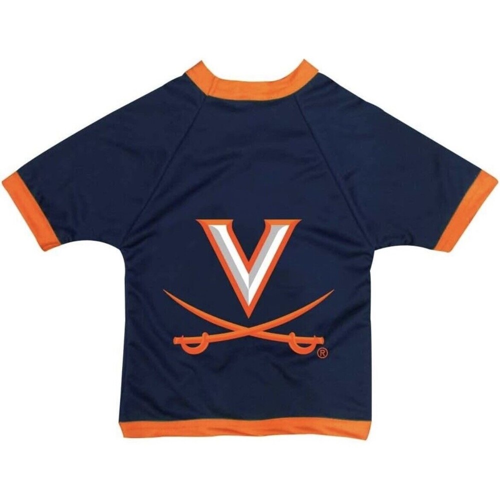 NCAA Virginia Cavaliers Athletic Mesh Dog Jersey Shirt Apparel Team Color Large